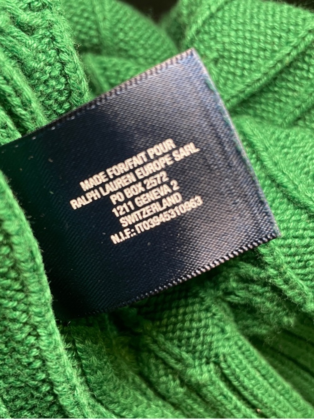 Polo by Ralph Lauren Emerald Green Cable-Knit Crewneck Sweater - Picture 8 of 10